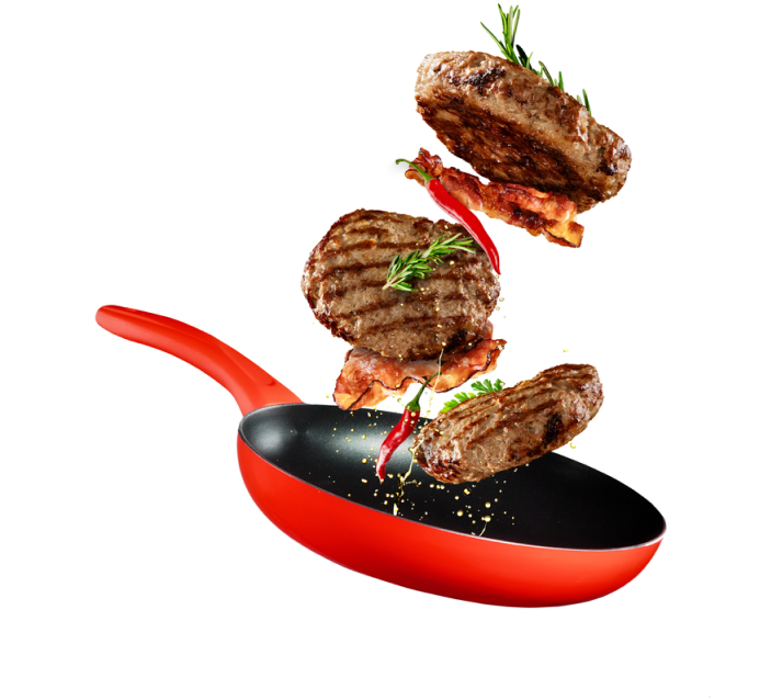 Pan with steaks